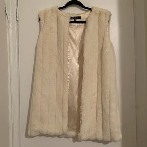 For Love and Lemons Faux Fur Vest with Pockets